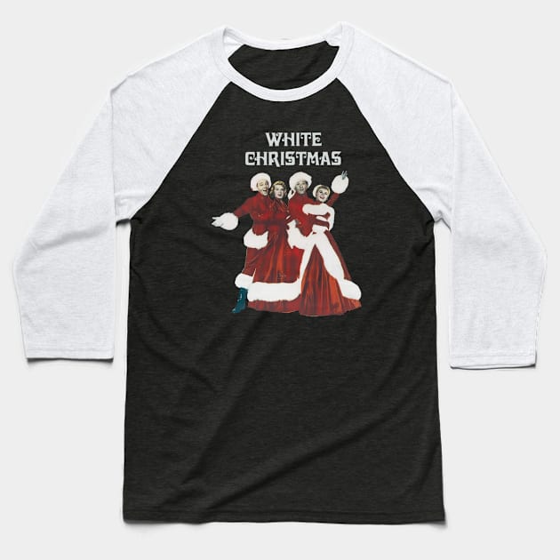 Memories White Christmas 1954 Baseball T-Shirt by gulymaiden